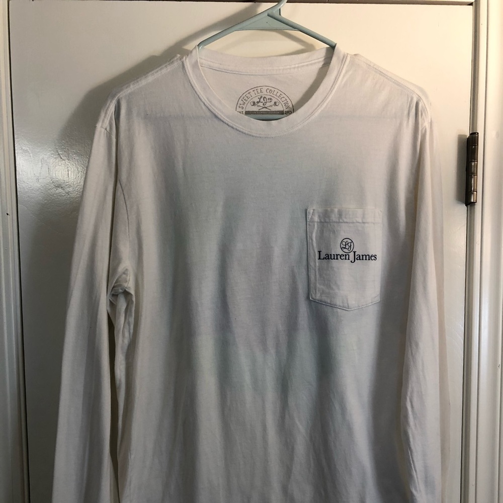 Lauren James long sleeve tailgating pocket tee